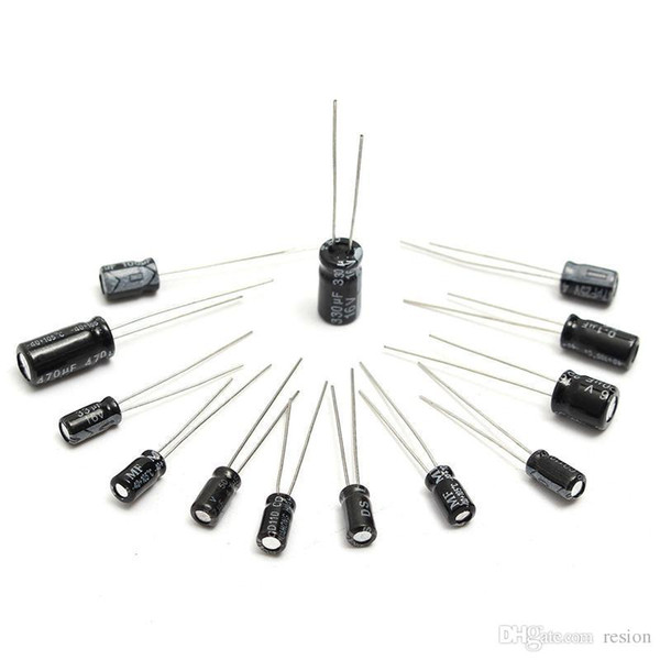 Wholesale-Hot Sale 130Pcs 0.1uf-470uf Electrolytic Capacitor Assortment Kit Set 13 Values Each 10 High Quality