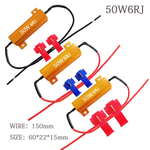 4pcs 50W 6ohm Load Resistors - Fix LED Bulb Fast Hyper Flash Turn Signal Blink Error Code (Resistors get very hot during working)