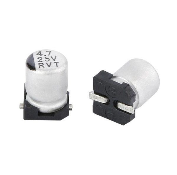 SMD aluminum electrolytic capacitor 4.7uf25v SMD patch electrolysis volume 4*5.4