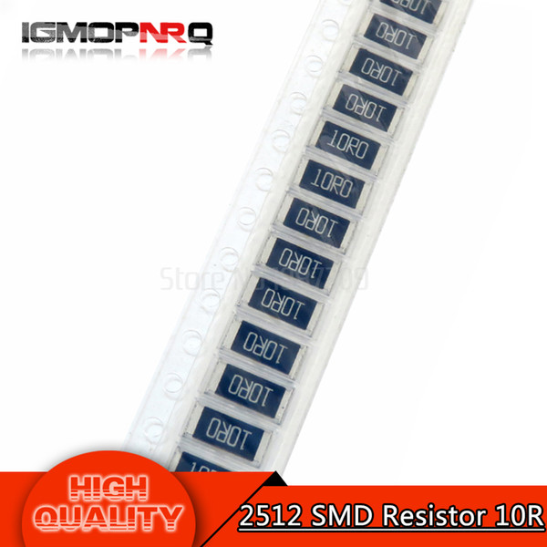 50PCS 2512 SMD Resistor 1% 10 ohm 1W 10R