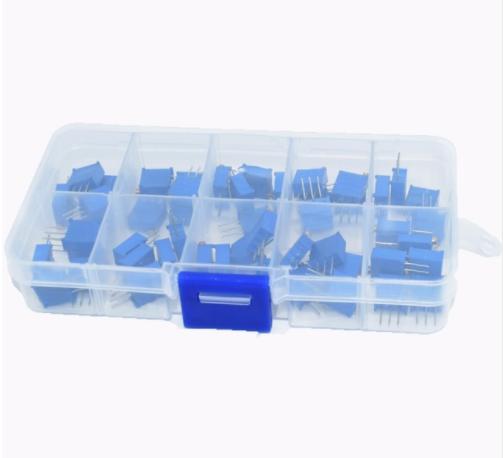 50Pcs/Lot 3296W Multiturn Trimmer Potentiometer Kit 3296W-1-501 102 202 502 103 203 503 104 204