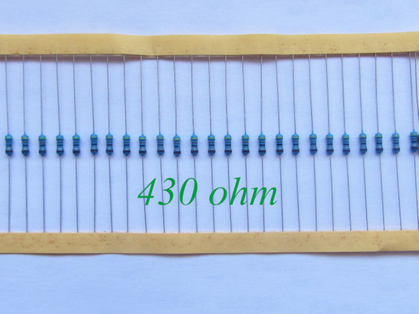 Wholesale- 100pcs 1/4W Metal Film Resistor 430 ohm 430R 1% Tolerance Precision RoHS Lead Free In Stock