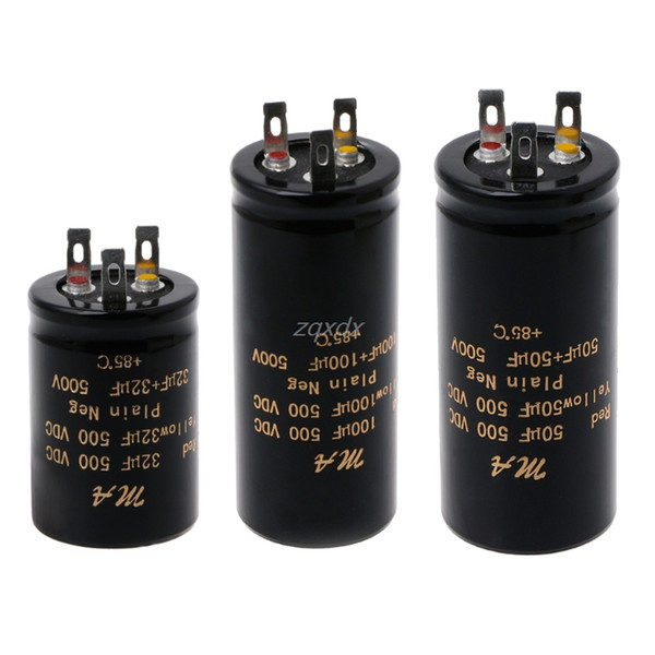 100+100uf,50+50uf,32+32uf,500V Audio Electrolytic Double Capacitors Z10 Drop ship