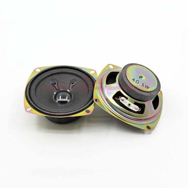(2pcs/lot) 4 ohm 5W 5 Watt 78MM 3inch Square Speaker 45MM External Magnetic Foam Edge Bright Cap Height 33MM Full Frequency