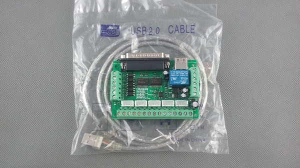 Wholesale-Free shipping! New CNC 5 Axis Interface Adapter Breakout Board For Stepper Motor Driver Mach3