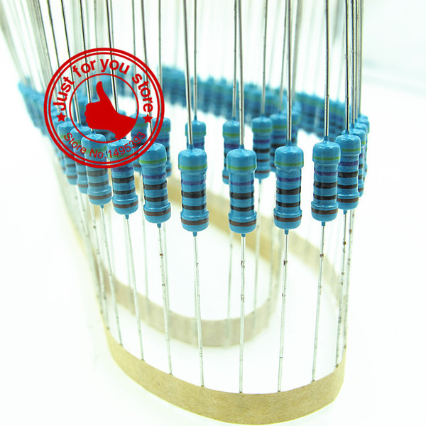 Wholesale- 1/2W 390 ohm resistor 0.5w 390R Metal film resistor color ring resistance with Taping (100pcs/lot) High Qiality