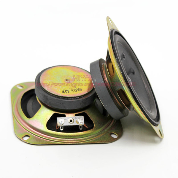 (2pcs/lot) 4 ohm 10W 10 Watts 102MM 4 inch Square Speaker 60MM External Magnetic Bright Cap Height 37MM