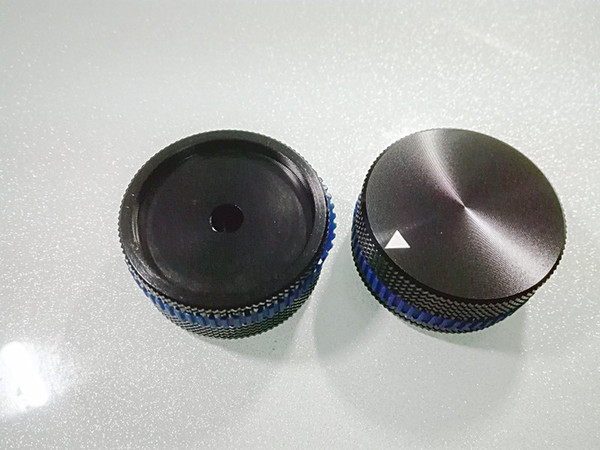 Wholesale- Fast Free Ship Black knob Solid Aluminum Alloy Volume Knob 40*18MM Screw fastening type Potentiometer Knob