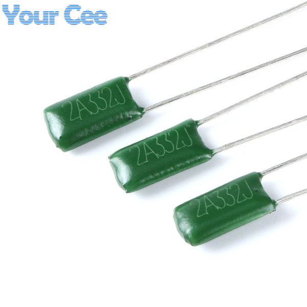 Wholesale- 100pcs Polyester poly Film Capacitors 2A332J 100V 3.3NF