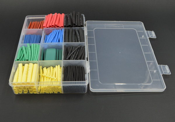 530pcs 2:1 Heat Shrink Tubing Sleeving Adhesive Electrical Insulation Cable Wire Wrap Kit free shipping
