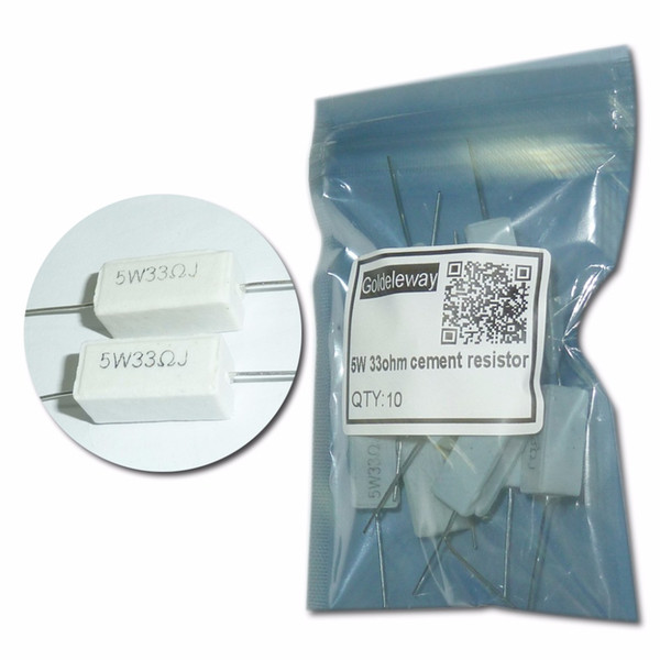 Wholesale- 10pcs/lot 5W 33ohm cement resistor