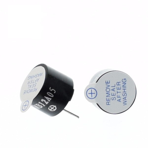 Active Piezo Buzzer Alarm 12mm Dia DC 5V 2 Terminals Electronic Magnetic Long Continous Beep Tone Industrial Sounder FPV Quad DIY