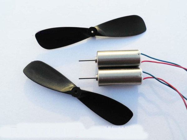 2PCS 7*16 MM High Magnetic Coreless Motor 55000RPM + Propellers Airscrew For Remote Control Aircraft/quadcopters Tail Motor