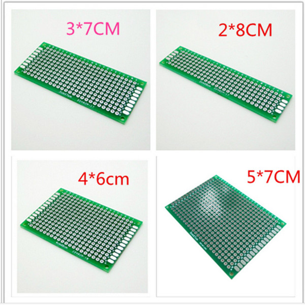 Free Shipping Dropshipping!! 4pcs 5x7 4x6 3x7 2x8 cm double Side Copper prototype pcb Universal Board for Arduino