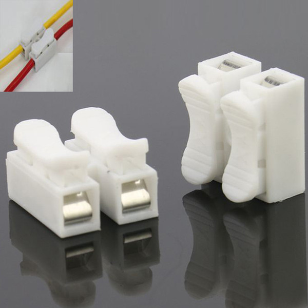 20 Pieces CH-2 Spring Wire Connectors Electrical Cable Clamp Terminal Block Connector LED Strip Light Quick Wire Connecting
