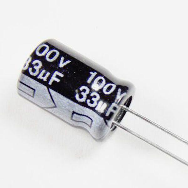 100V 33uF 100Volt 33MFD Electrolytic Capacitor 8mm*12mm Radial
