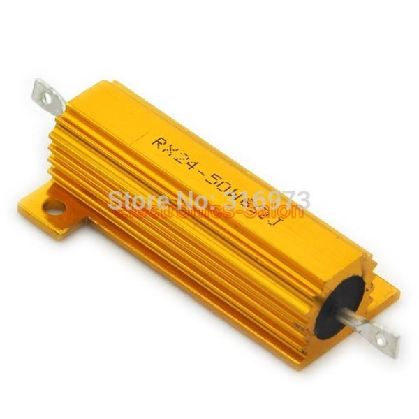 Wholesale- (2 pcs/lot) 6 OHM 50W Wirewound Aluminum Housed Resistor, 50 Watts.