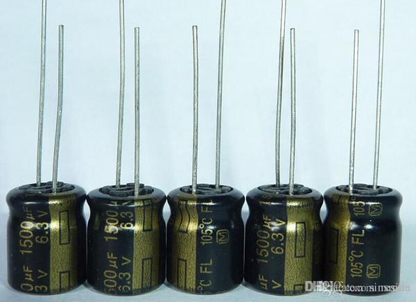 Wholesale-10pcs 1500uF 6.3V FL Series 10x12.5mm Original Low ESR 6.3V1500uF motherboard capacitor