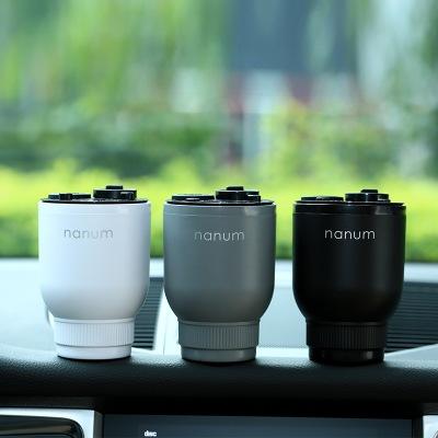 Dual USB digital display Car Aromatherapy Cup Car perfume cigarette lighter fast charger