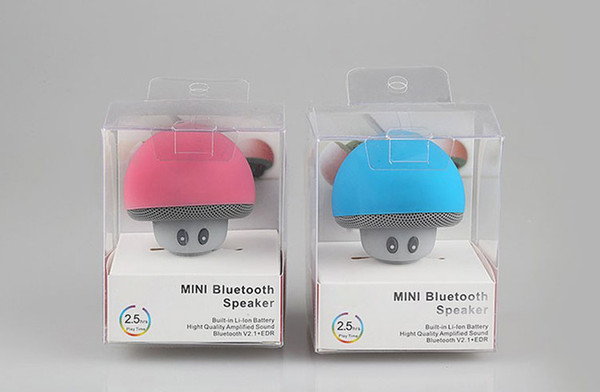 Wholesale Small mushroom head style Bluetooth speakers Portable cartoon loudspeaker box Cellphone holder