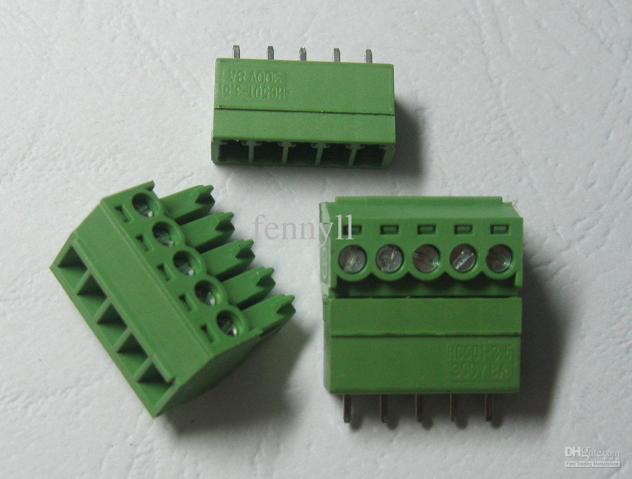 120 Pcs Green 5pin 3.5mm Screw Terminal Block Connector Pluggable Type High Quality HOT Sale