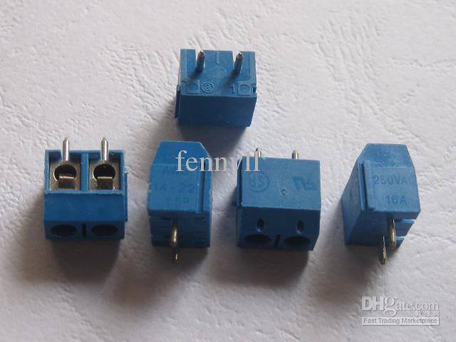 Blue 2pin 5.0mm Screw Terminal Block Connector Blue Color 500 Pcs Per Lot High Quality HOT Sale