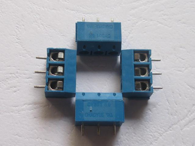 50 Pcs Per Lot Blue 3pin 5.08mm Screw Terminal Block Connector High Quality HOT Sale