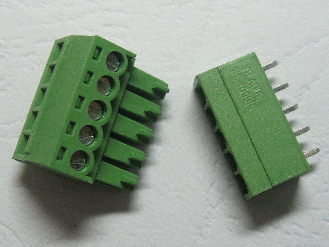 30 Pcs Green 5pin 3.5mm Screw Terminal Block Connector Pluggable Type High Quality HOT Sale