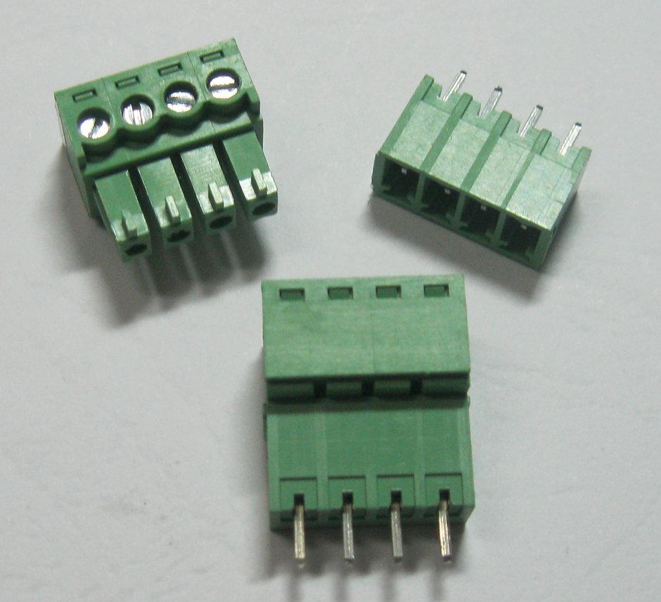 30 Pcs Green 4pin 3.81mm Screw Terminal Block Connector Pluggable Type High Quality HOT Sale