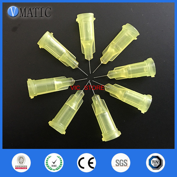 Quality Assurance 100pcs/lot 32G 1/4'' Stainless Steel Tip Dispensing Screw Needles Yellow Color Syringe Needle Tips