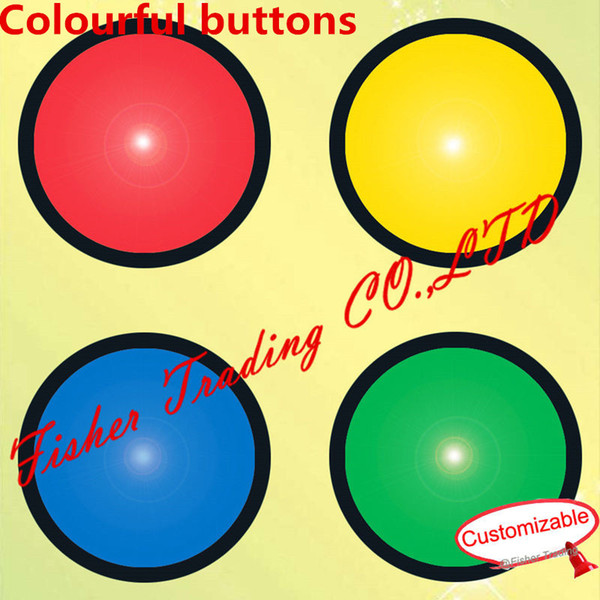 Promotion! Real life adventure room escape popular game, button of four colours, custom made game,on sale colourful buttons