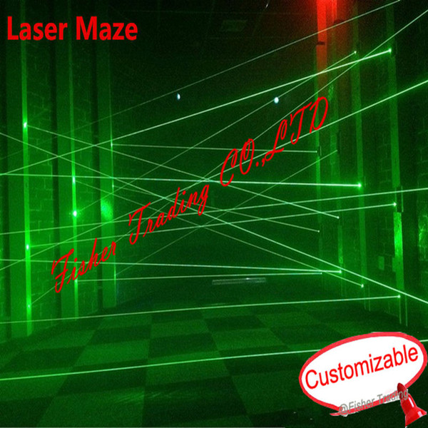 Real life room escape laser array props/ laser maze for Chamber of secrets game/ takagism intresting and risking visible green laser room