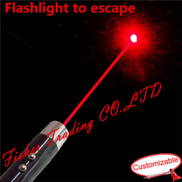 Real room escape game, laser flashlight to escape, magic torch flashlight to open the lock, customize escape prop,DIY kit