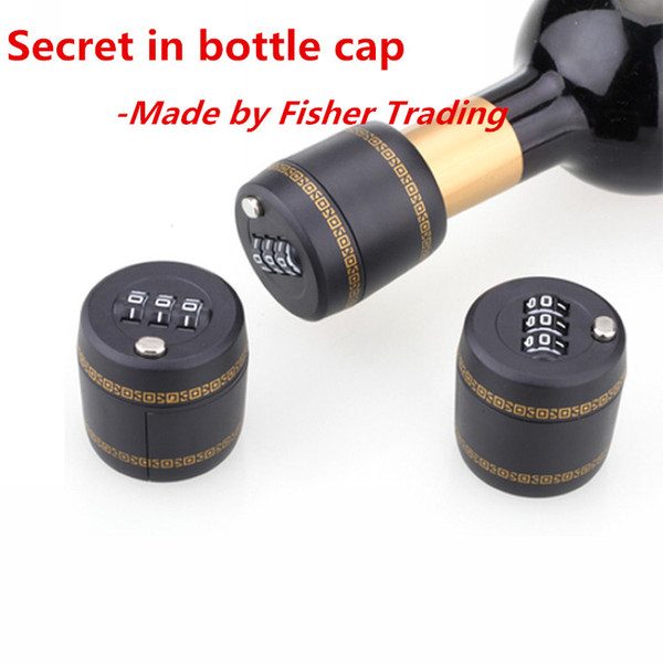 Bottle lock,secret in bottle cap,little prop for escape from mysterious room, find password to open the wine