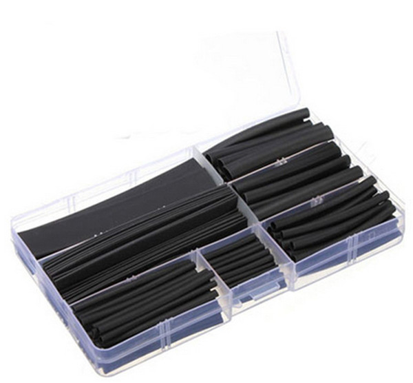 150pcs Wire Tubing Black Case Set Heat Shrink Wrap Wire Tubes Assorted Sleeves + Case Eletrical Connection Sleeving Kits