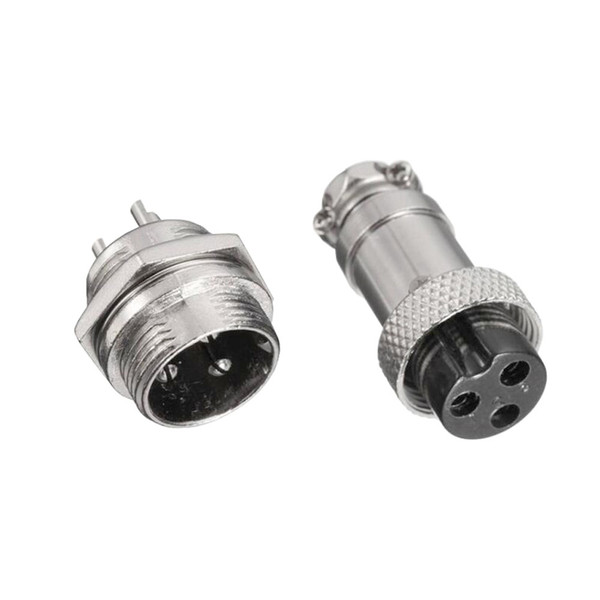 5 Sets/kits 3 PIN 16mm GX16-3 Screw Aviation Connector Plug The aviation plug Cable connector Regular plug and socket