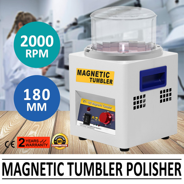 MAGNETIC TUMBLER JEWELRY POLISHER MACHINE FINISHER 180MM KT185 TIME CONTROL