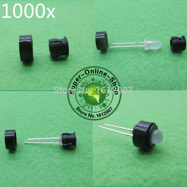 1000pcs High Quality 5mm Plastic Black LED Holder Plastic ABS LED Bezel Holders Panel Display For 5mm LEDs Light-emitting Diodes Wholesale