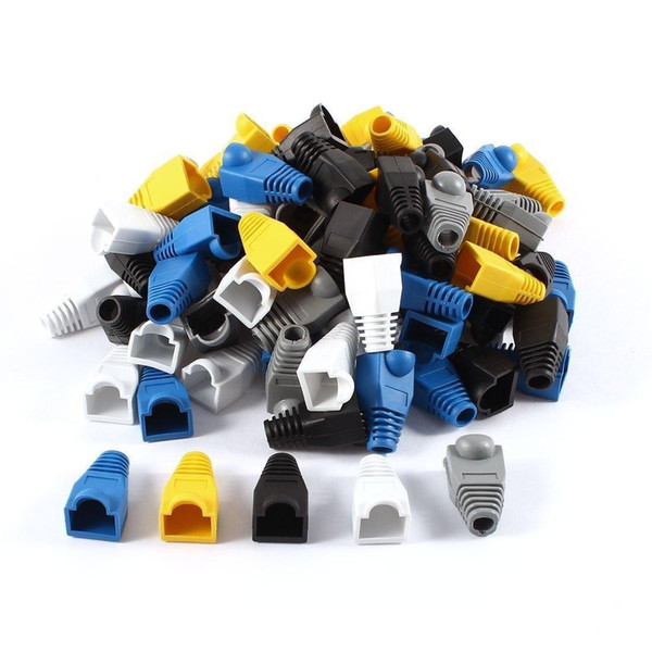 Soft Plastic CAT5E CAT6 Ethernet RJ45 Cable End Cap Connector Boots Plug Cover Network Cable Strain Relief Modular