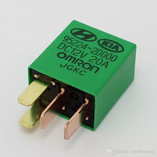 Car Violet Relay for KIA Hyindai 12V 20A OMRON 4 Pins Green color