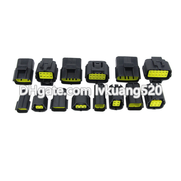 7 Sets contain (2+3+4+6+8+10P+12P) for Denso 1.8 Connector male and female Plug, Automotive waterproof connectors Xenon lamp connector