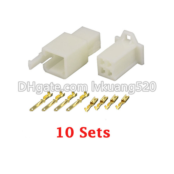 10 Sets/Kits 2.8-4 Pin/way DJ7041A-2.8 Electrical Wire Connector Plug Male and female Automobile Connector