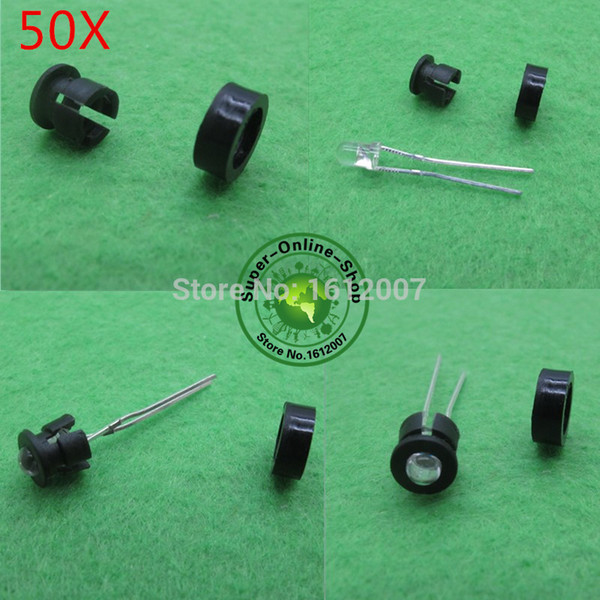 1000pcs High Quality 3mm Plastic Black LED Holder Plastic ABS LED Bezel Holders Panel Display For 3mm LEDs Light-emitting Diodes Wholesale