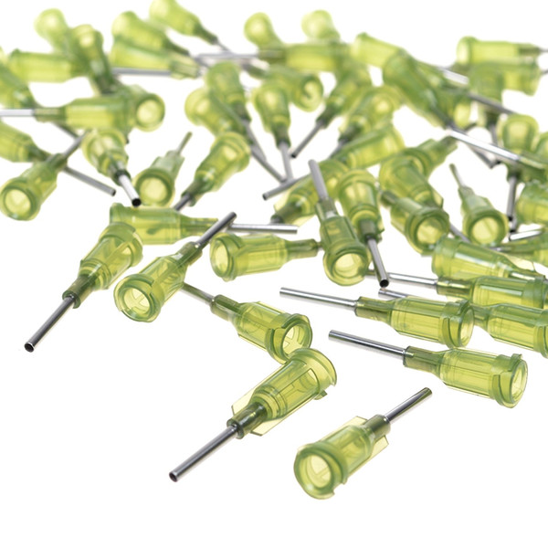 100pcs Green Color Metal Blunt Tip Dispensing Needle (14G)