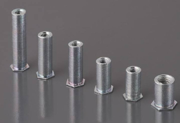 BSO-3.5M3 Blind hole pressure riveting stud Hexagon blind nut column Zinc, nickel,ecru A large number of inventory