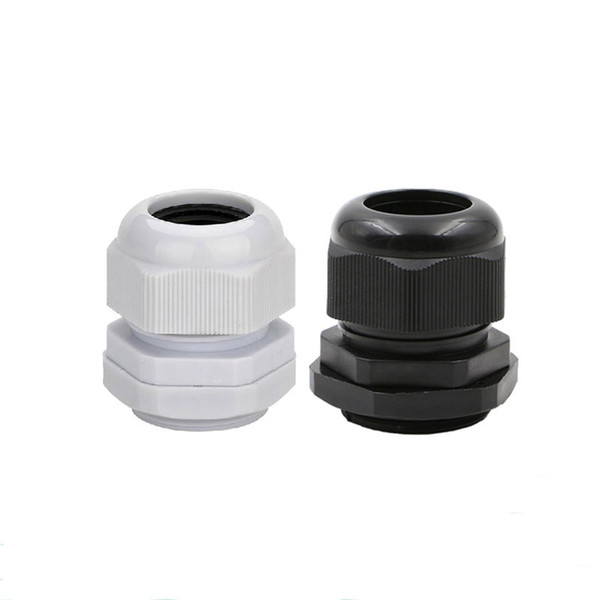 1pcs Cable Glands Suyep PG36 Black White Waterproof Adjustable Nylon Connectors Joints With Gaskets 22-32mm For Electrical Appliances