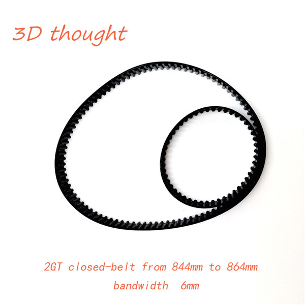 3D printer belt GT2 closed loop rubber 2GT timing belt 844 846 848 850 852 854 856 858 860 862 864 GT2 Length 844mm to 864mm bandwidth 6mm