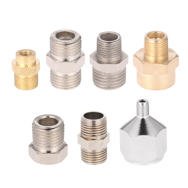 Professional 7pcs Airbrush Adaptor Kit Fitting Connector Set For Compressor & Airbrush Hose