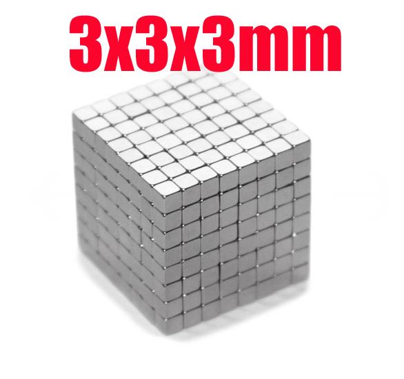 3*3*3 n45 magnet Wholesales 100 pcs Strong Block Cube Magnets 3mm x 3mm x 3mm Rare Earth Neodymium magnets