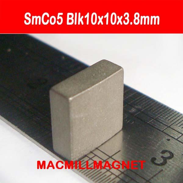 20PCS High Working Temperature Super Strong SmCo Permanent Magnetic Block Blk10x10x3.8mm, Samarium Cobalt Rare Earth Magnet, Free Shipping